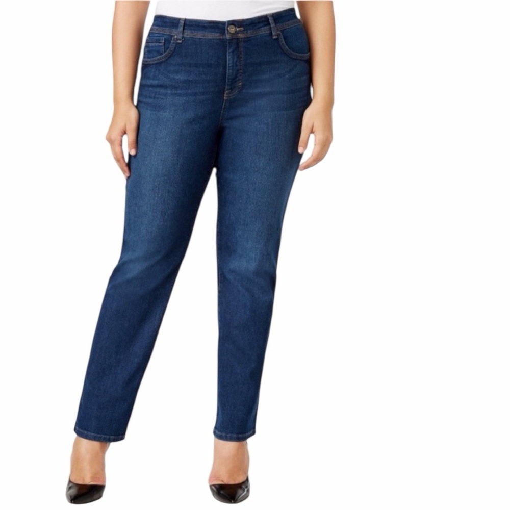 Style & Co. Dark Wash High Rise Straight Leg Jeans - Size 14